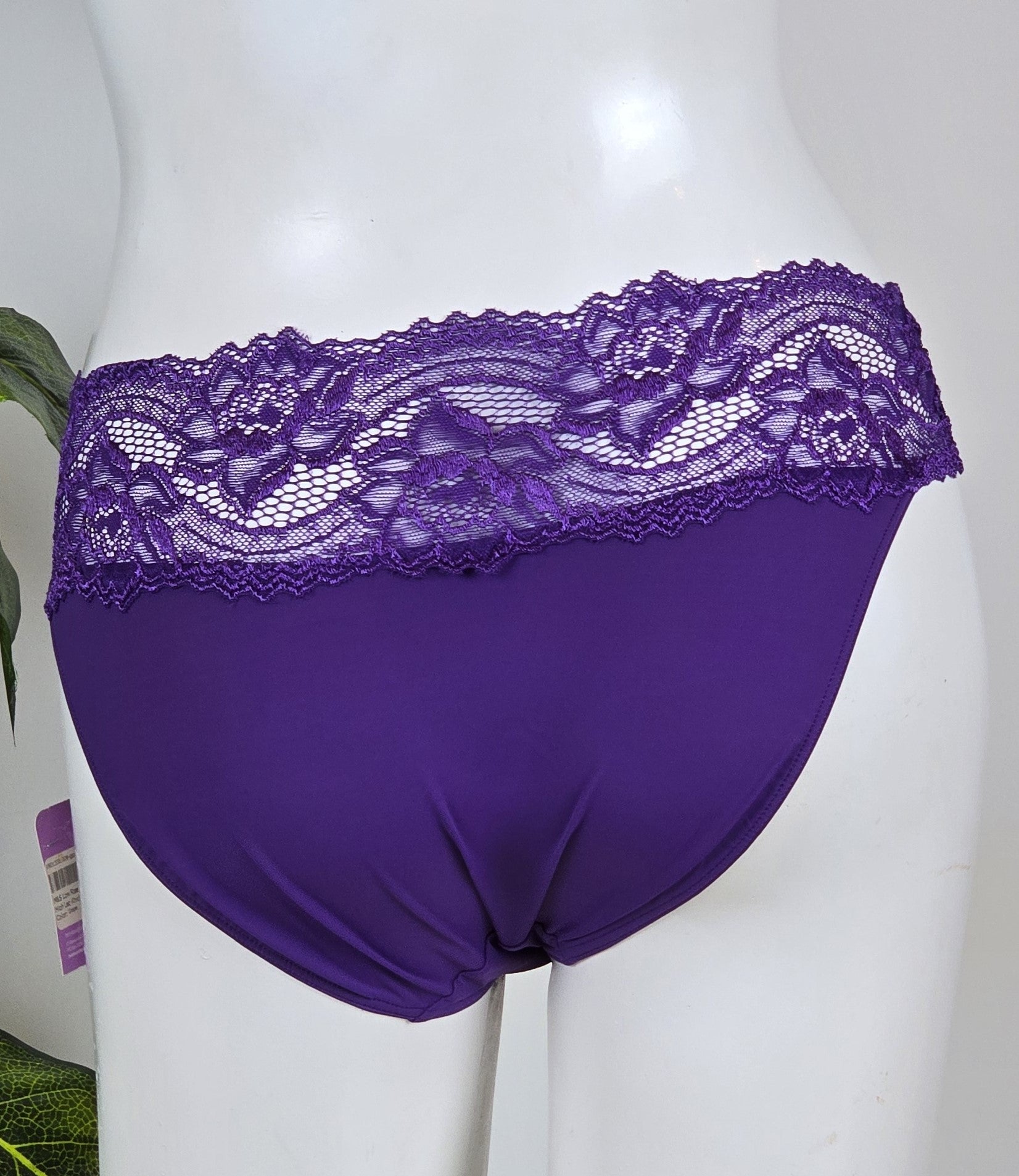 M&S Low Rise Lace Trim Bandeau High Leg Knickers