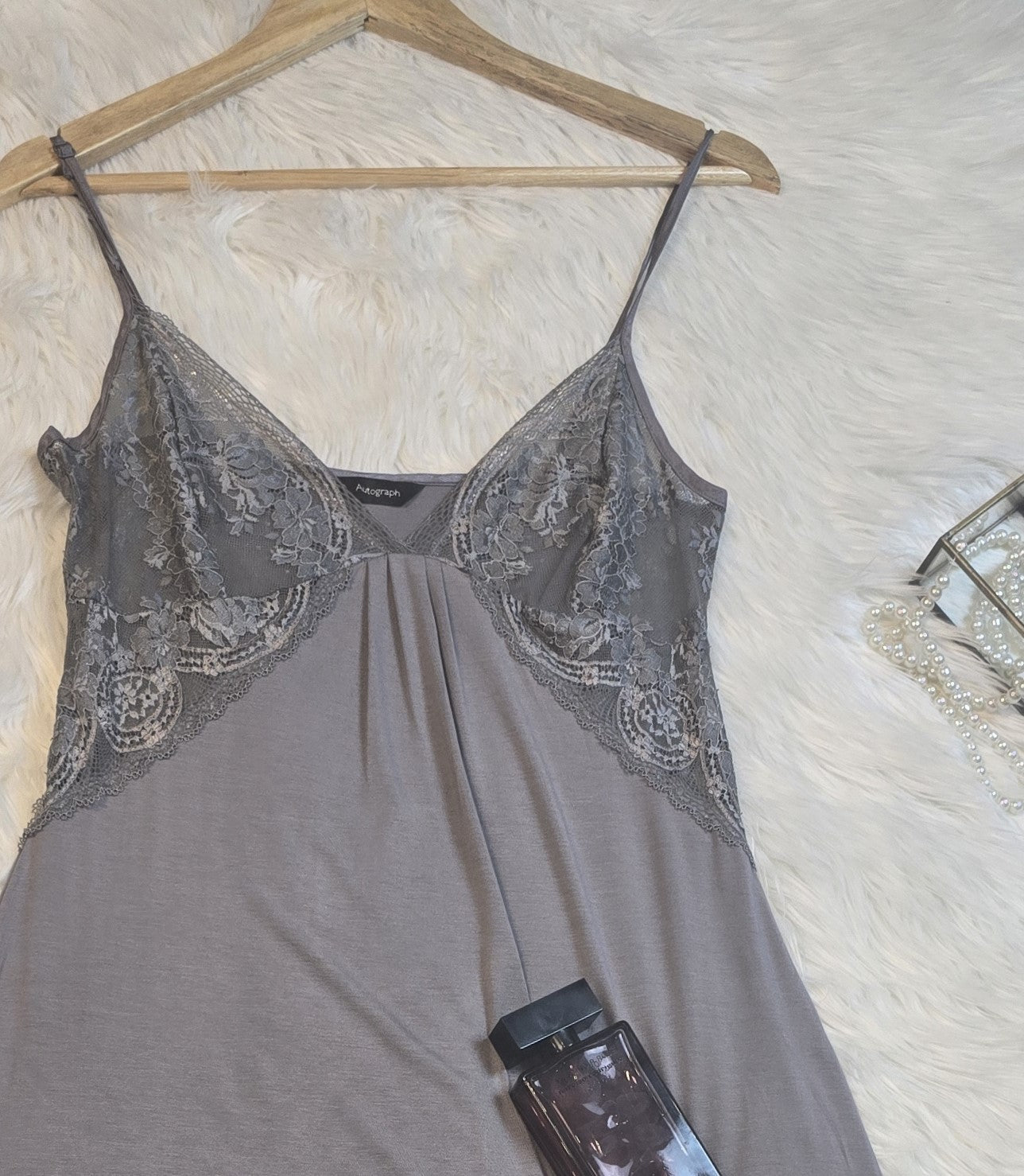 M&S Autograph V-Neck Lace Nightdress