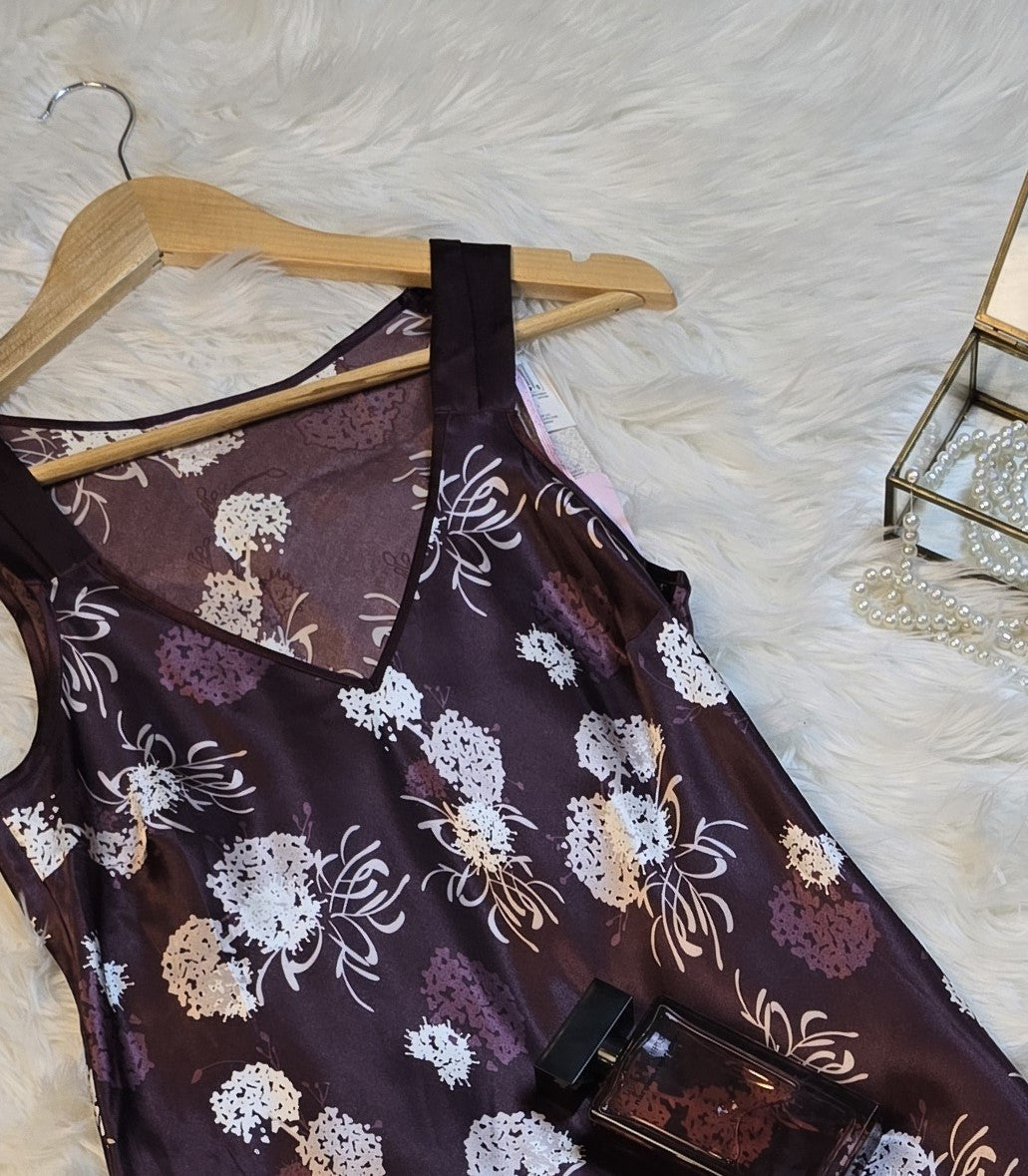 M&S Per Una Satin Floral Night Dress