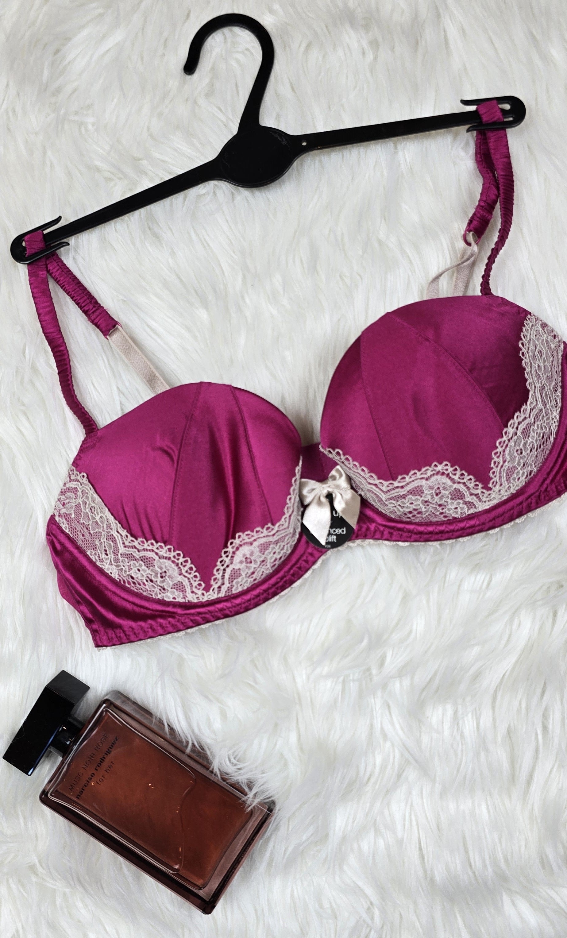 M&S Limited Collection Floral Lace Padded A-DD Bra with Silk
