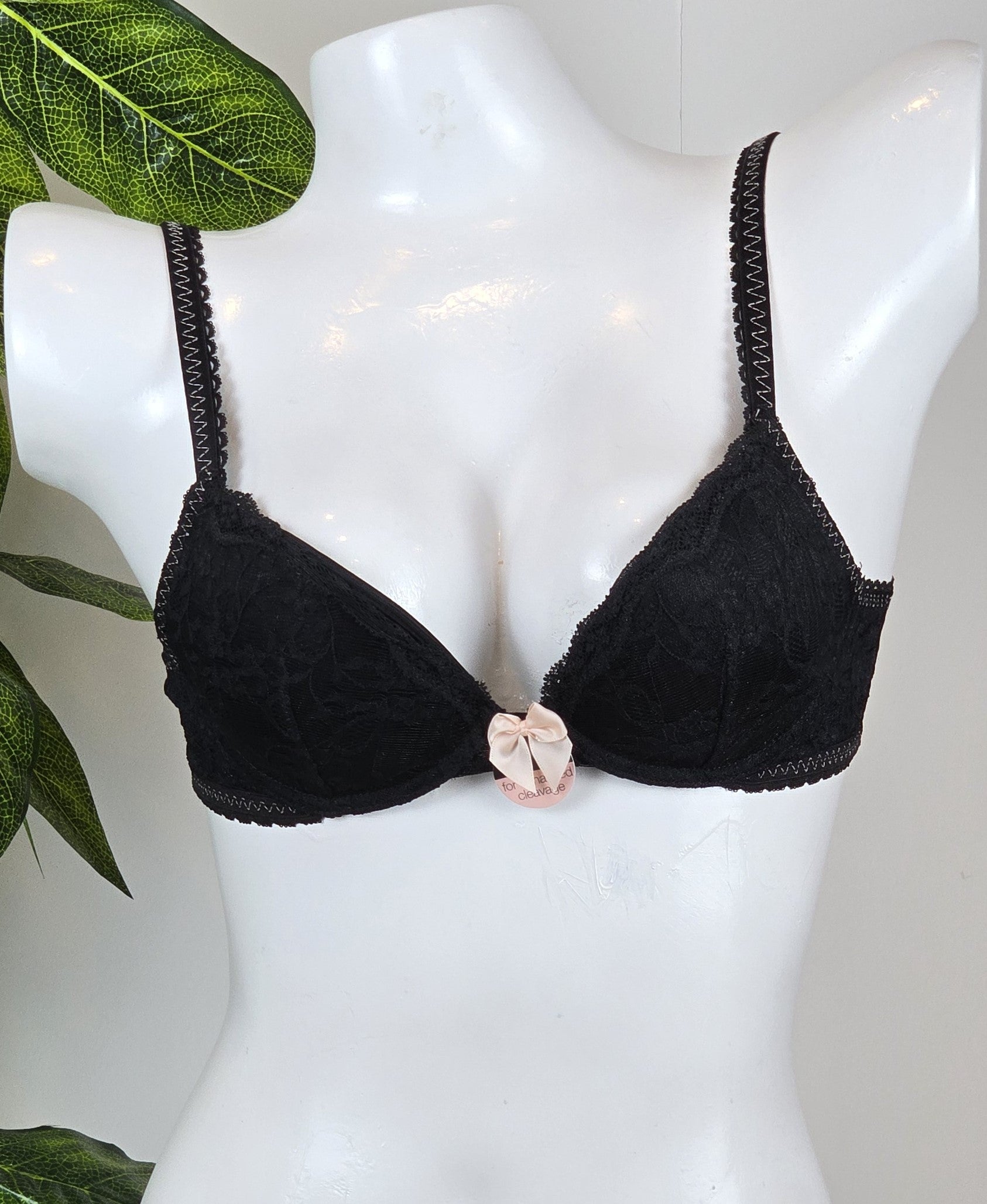 M&S Limited Collection Floral Lace Push-Up Plunge Bra