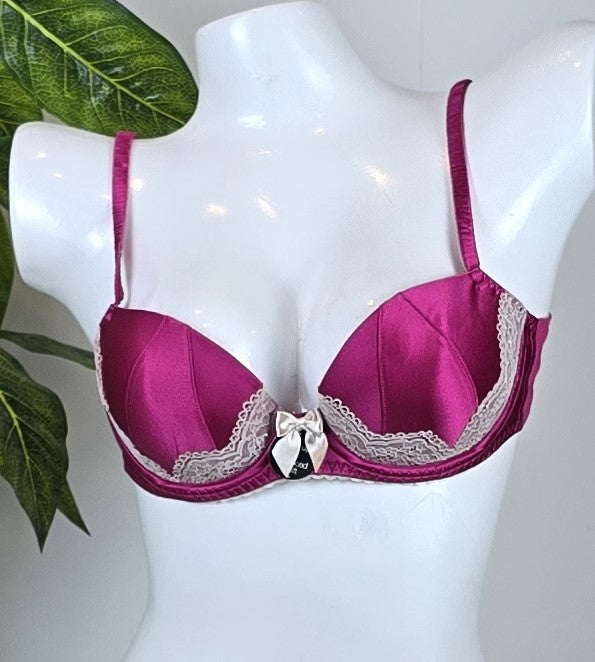 M&S Limited Collection Floral Lace Padded A-DD Bra with Silk