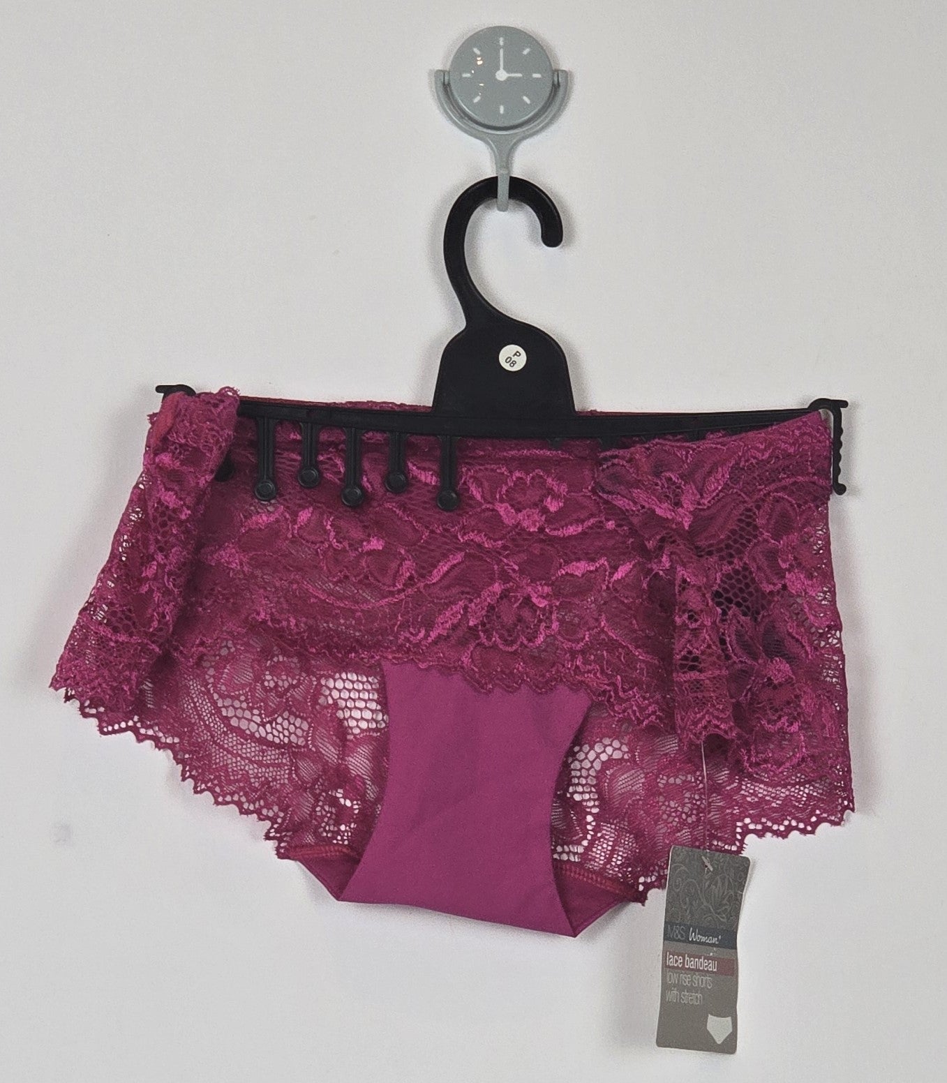 M&S Low Rise Floral Lace Bandeau Knickers
