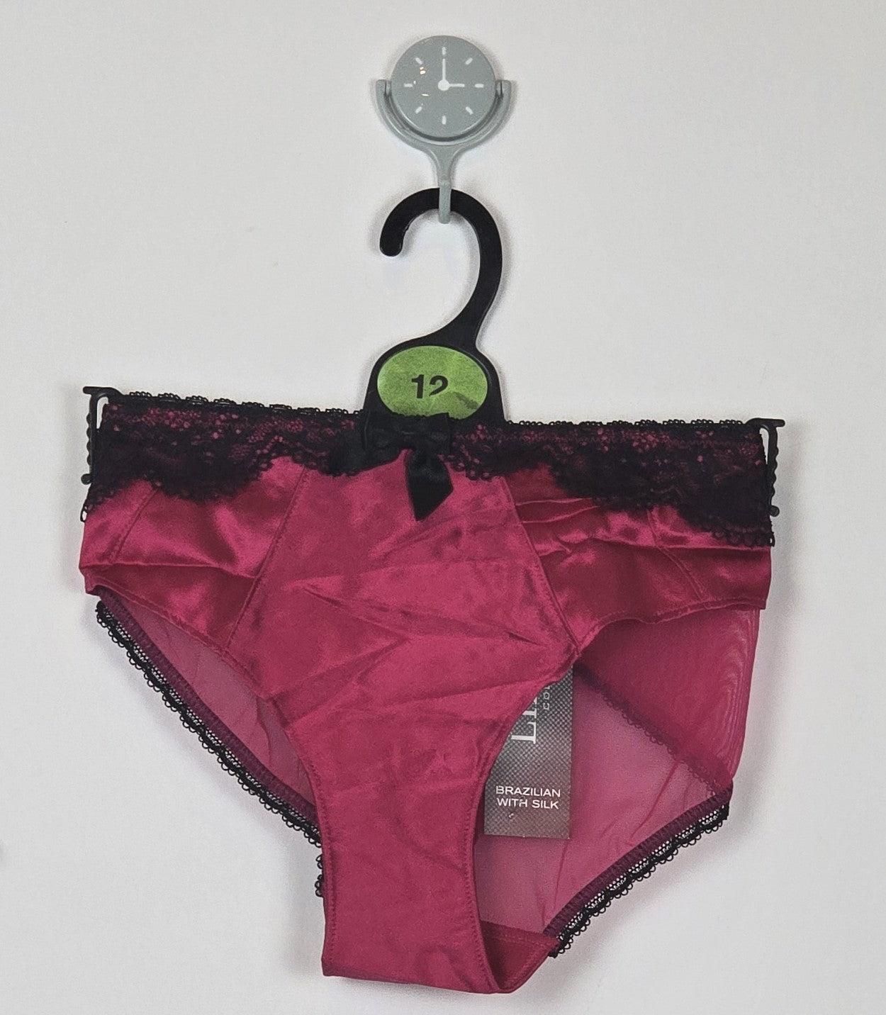 M&S Limited Collection Floral Lace Brazilian Knickers with Silk
