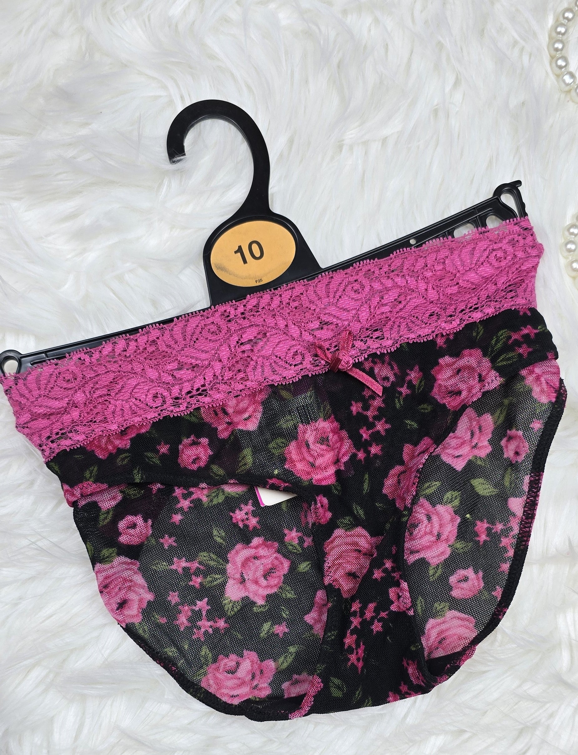 La Senza Floral Mesh Lace Top Brief