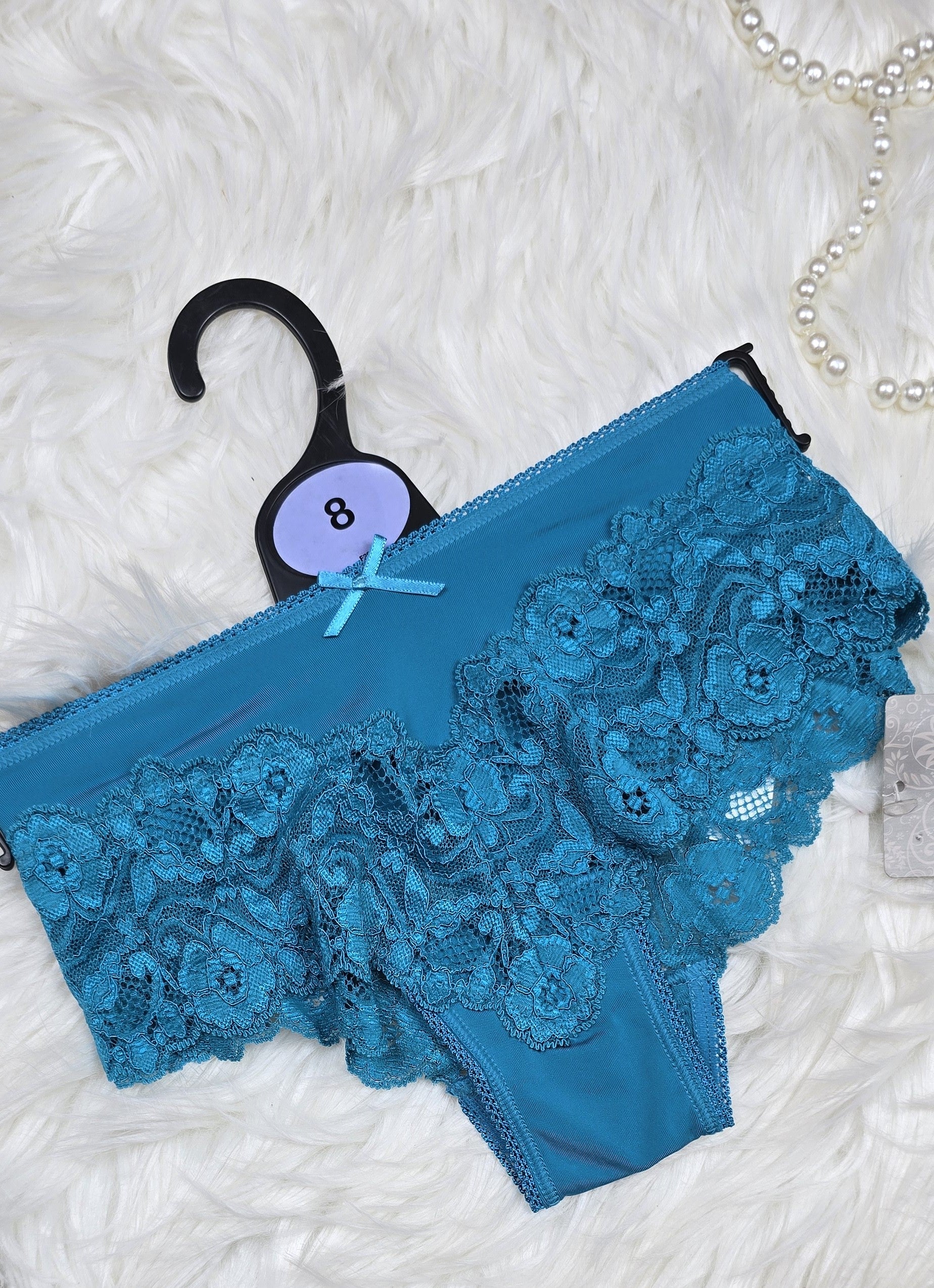 M&S Spot Print Floral Lace & Spotted Brazilian Knickers