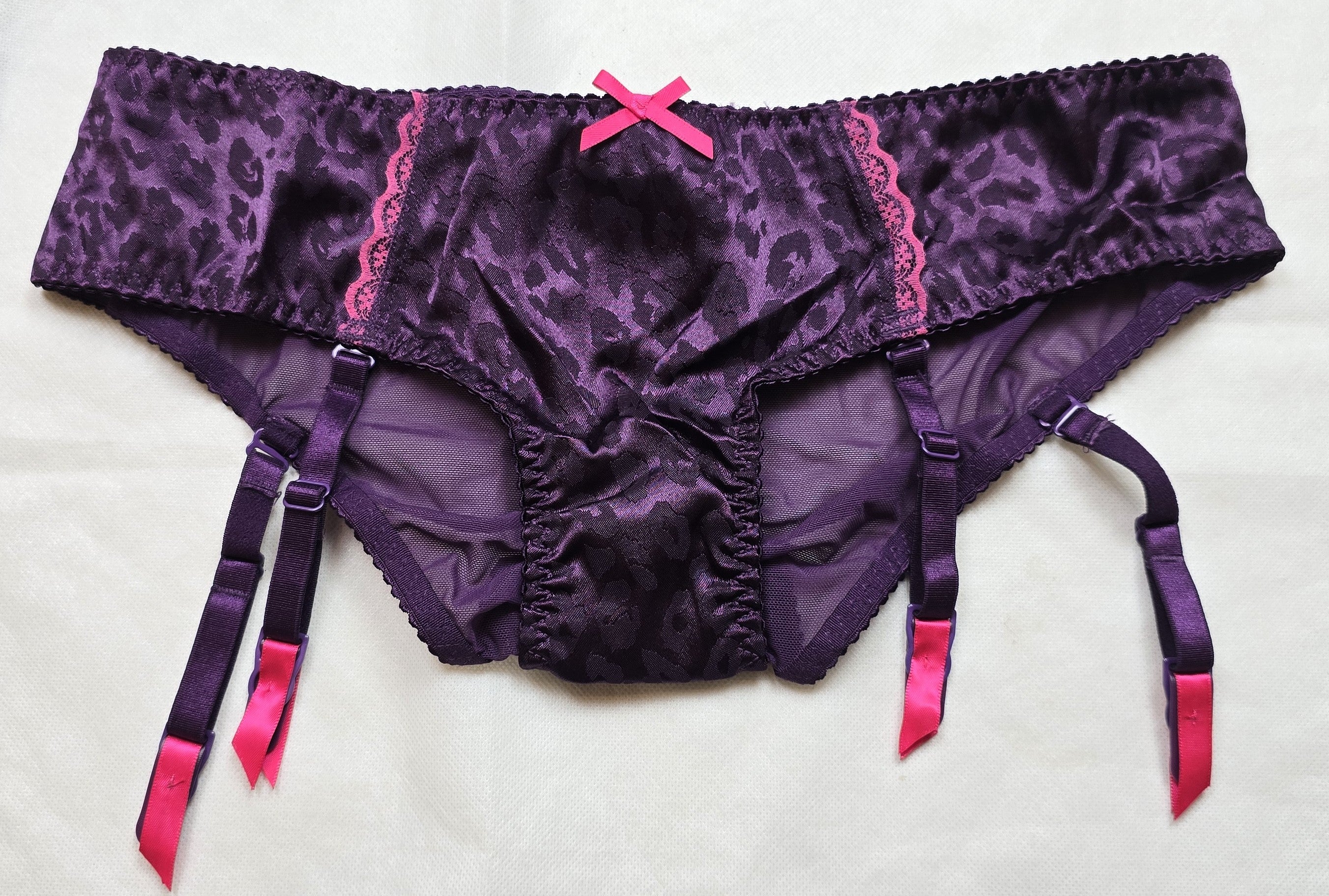 Knickerbox Lilac Leopard Suspender Brief
