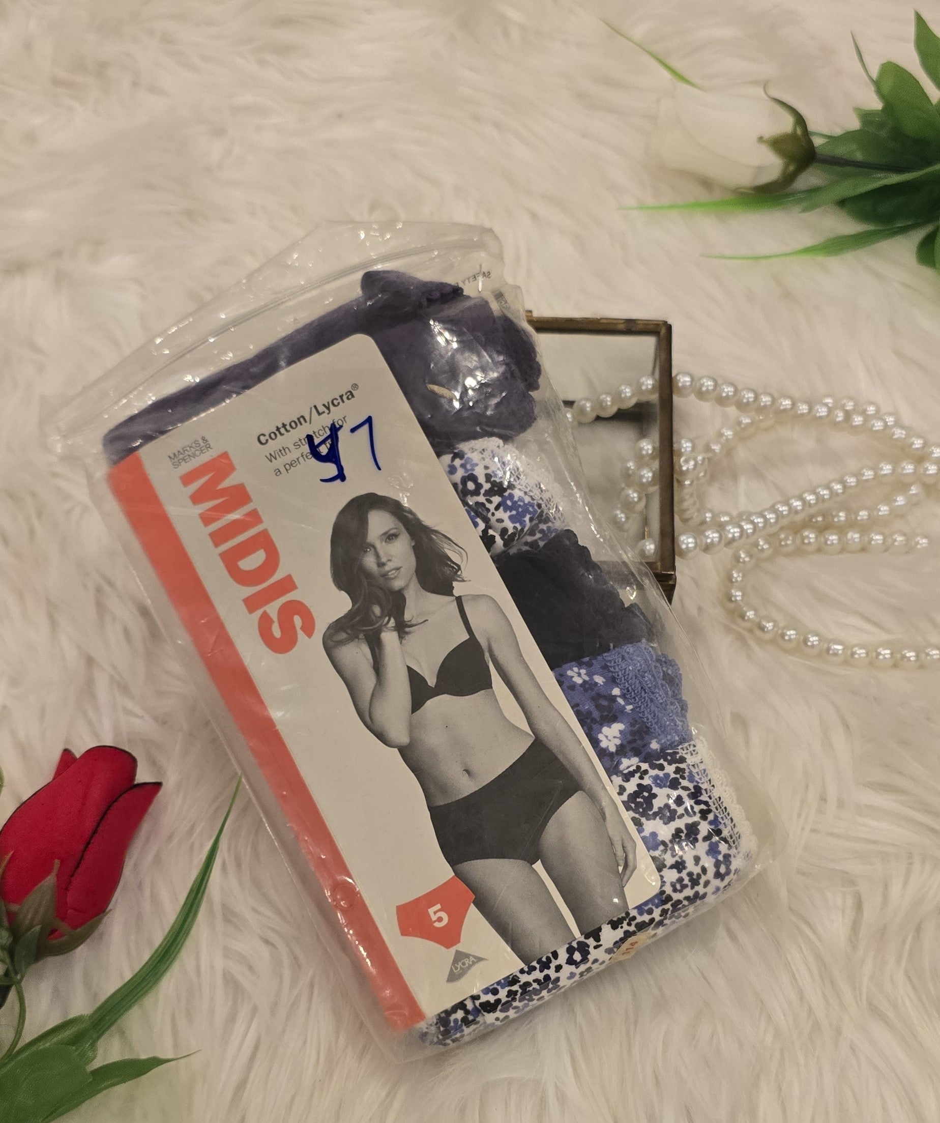 M&S 5 Pack - Assorted Midi Knickers