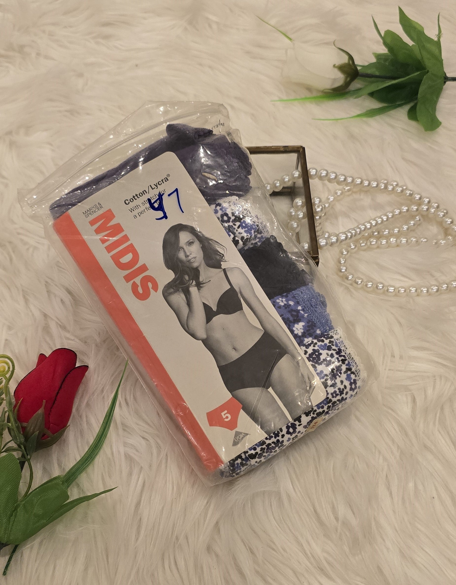 M&S 5 Pack - Assorted Midi Knickers