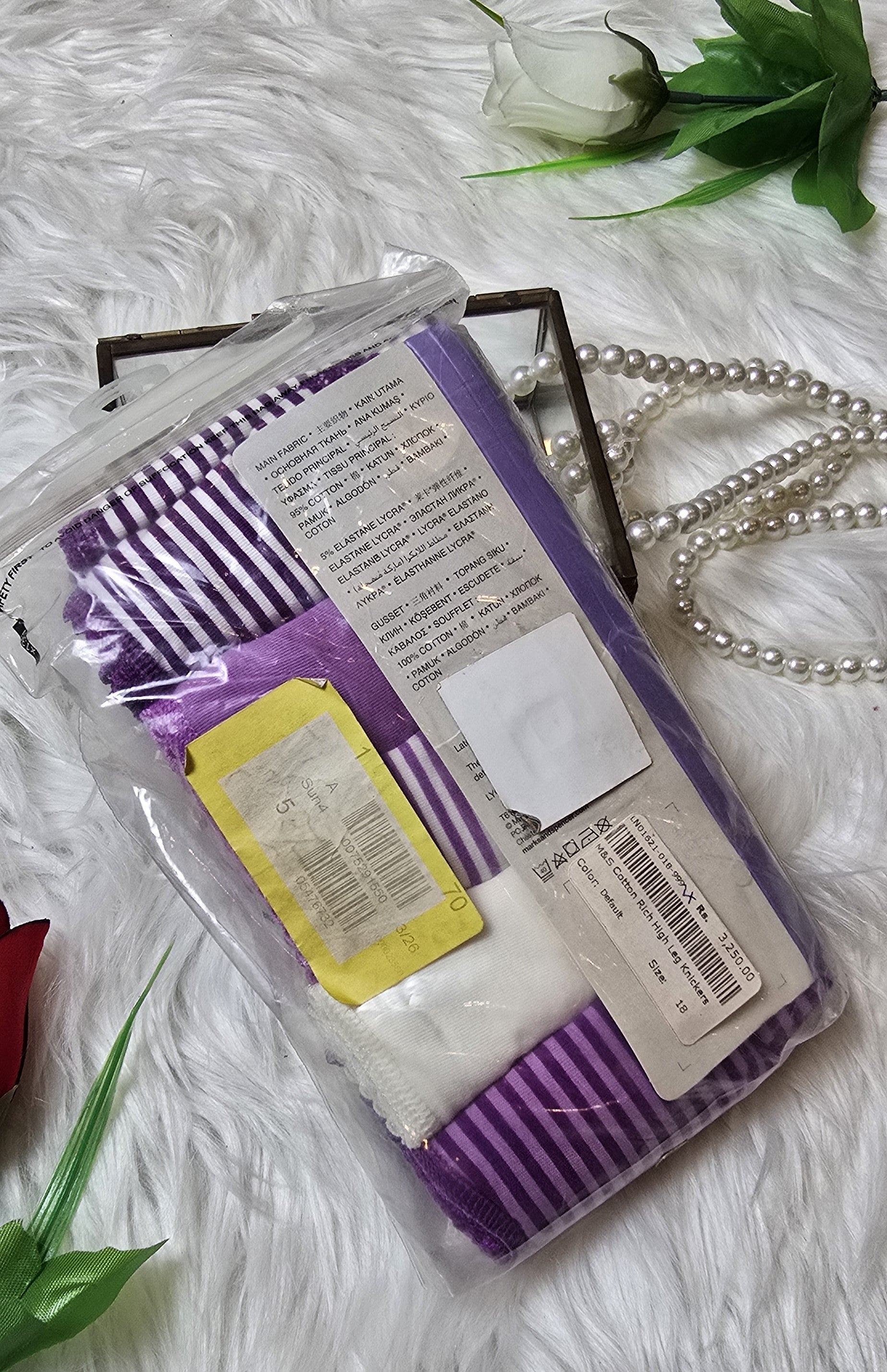 M&S Cotton Rich High Leg Knickers