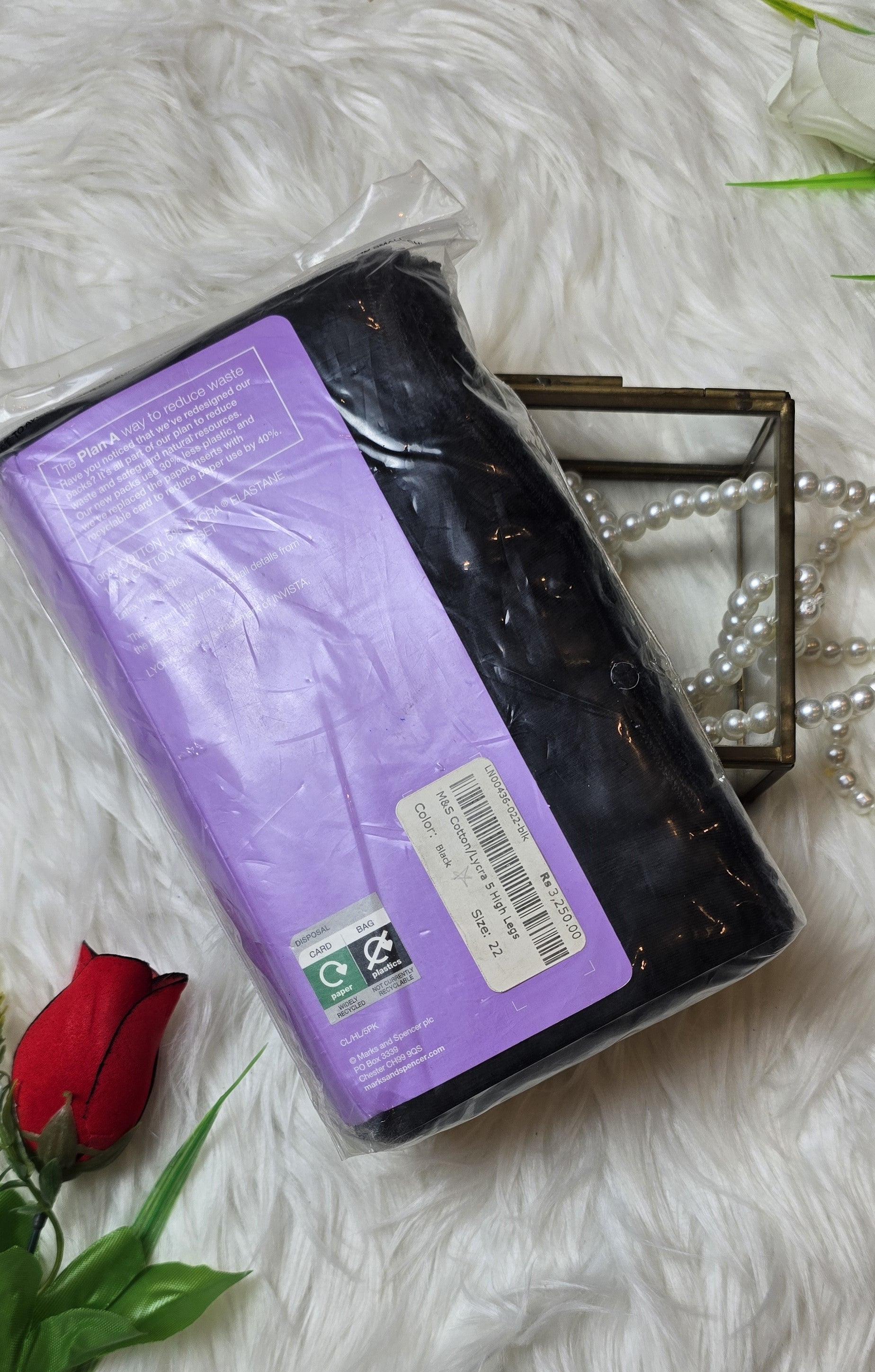 M&S Cotton/Lycra 5 High Leg Knickers