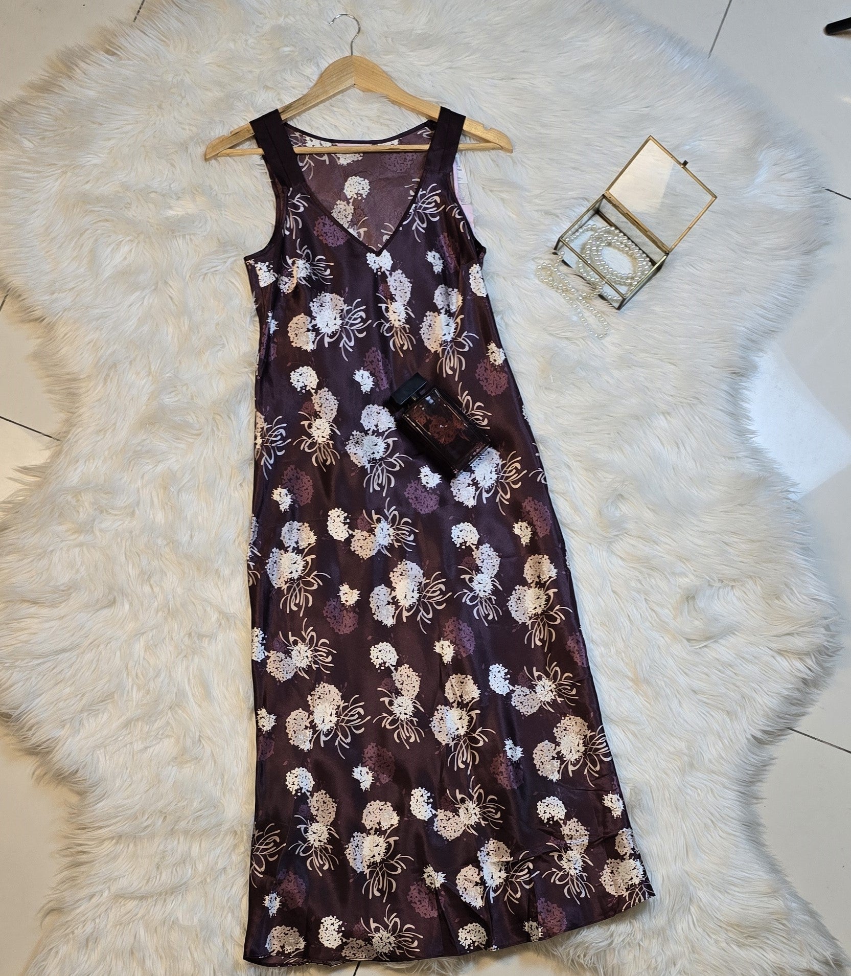 M&S Per Una Satin Floral Night Dress