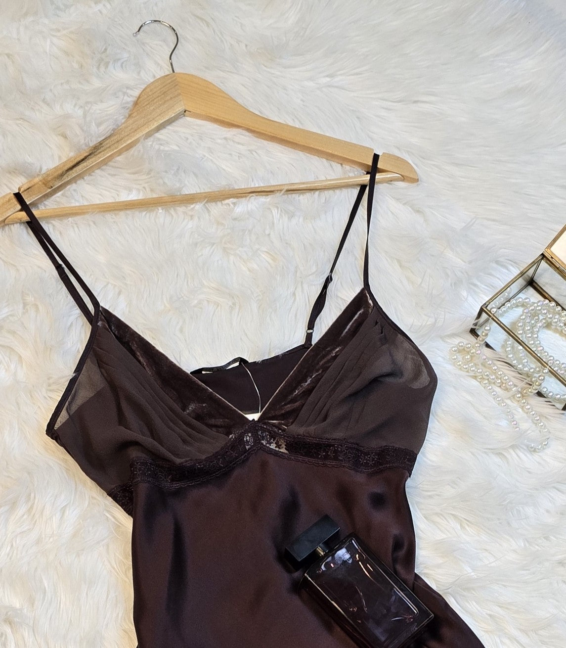 M&S Autograph Pure Silk Floral Lace Chemise