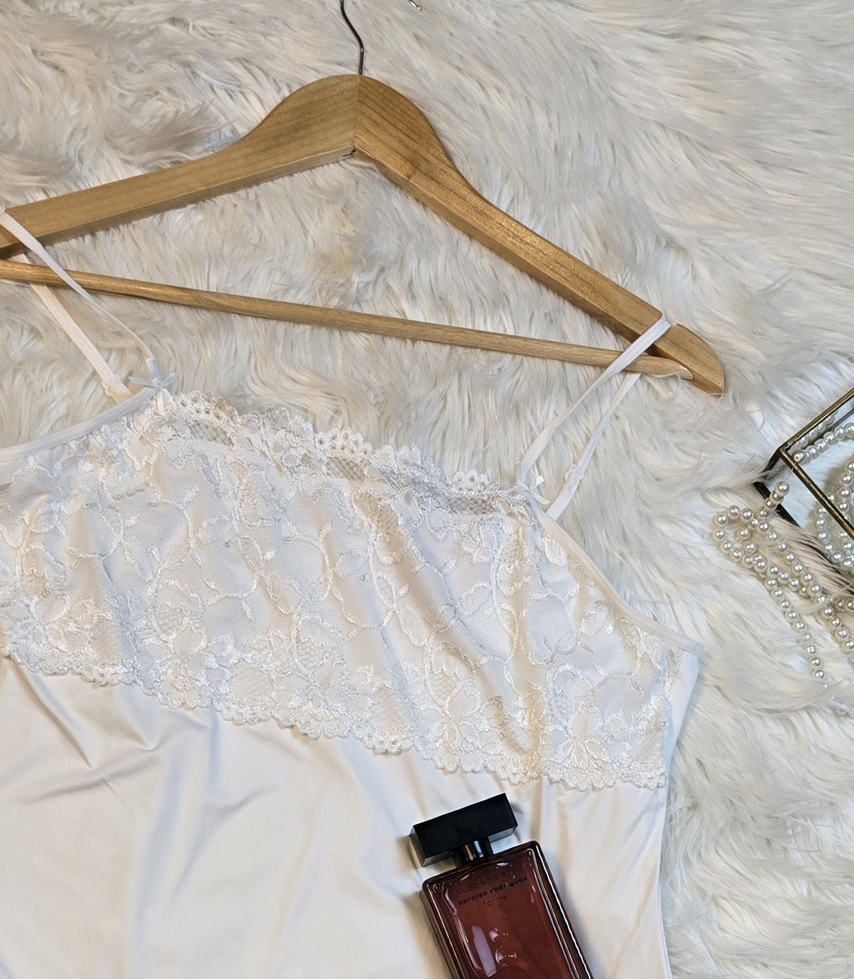 M&S Floral Lace trim vest