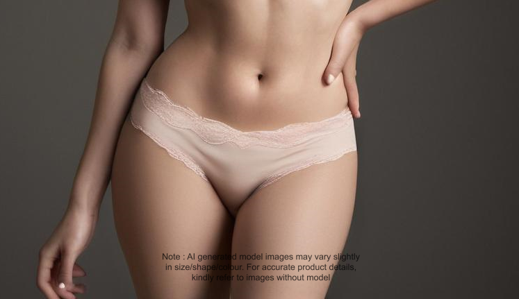 M&S Cut Out Lace Trim Brazilian Knickers