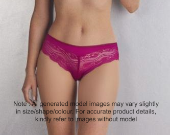 M&S Flatter Me Lace Trim Light Shaping Brazilian Knickers