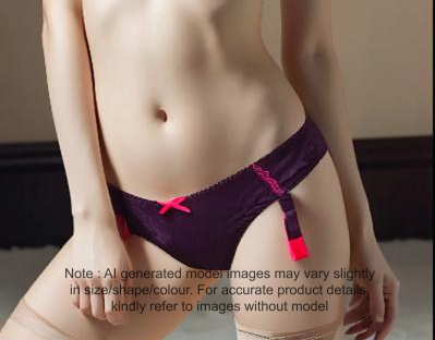 Knickerbox Lilac Leopard Suspender Brief